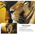 thumbnail image 6 of HFDF Lion of Judah Wall Art Canvas Black Jesus Patgs Decor for Livg Room Christ Pictures Poster and Gold Prts Office Un(Lion Jesus, ) 14x11inch Framed, 6 of 6