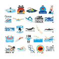 Swimming Stickers Cup Laptop,Waterproof Vinyl Sticker Gift Decals ...