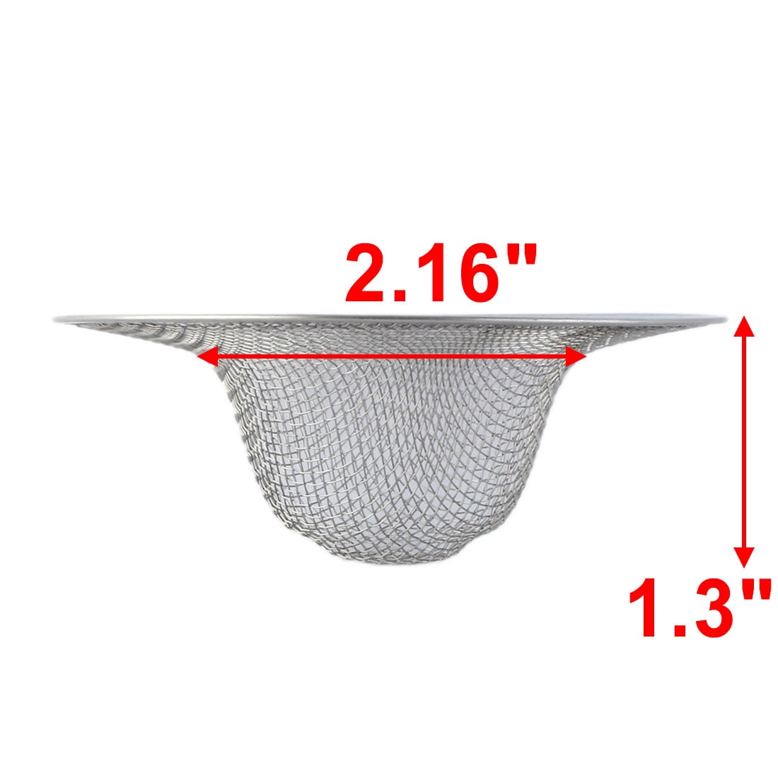 Unique Bargains Kitchen Bathroom 4.4" Diameter Stainless Steel Mesh Sink Strainer Silver