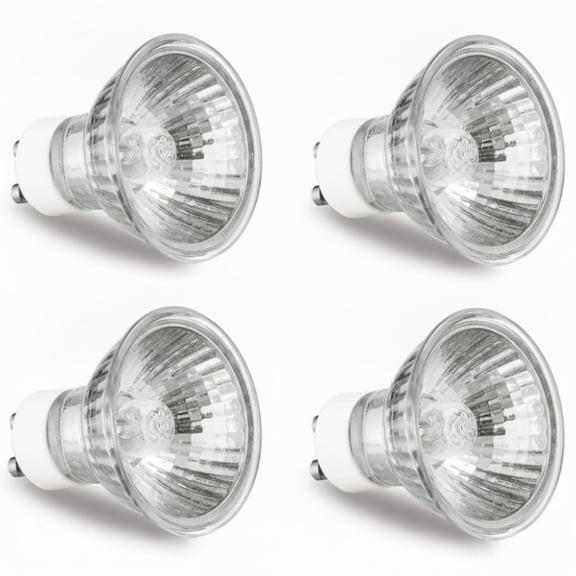GU10 Halogen Light Bulbs, 50W 120V MR16 Flood Lamp, Dimmable Warm White, 4 Pack