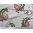 thumbnail image 3 of Soimoi Poly Georgette Fabric Peacock Block Fabric Prints by Yard 42 Inch Wide, 3 of 3