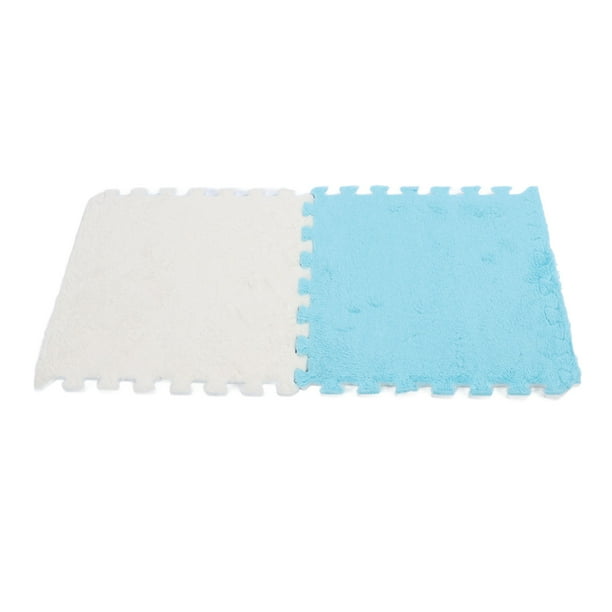 Alfombra De Piso De Espuma De Felpa, 10 Piezas Alfombra De Piso De Espuma De Felpa Suave Antideslizante Cortable Gruesa Para Dormitorio