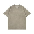 thumbnail image 1 of pstuiky camisetas de hombre, Camisas casuales vintage de color liso con cuello redondo y manga corta para hombre camisas casuales para hombre m, 1 of 3