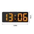 thumbnail image 3 of Latrodar Digital Alarm Clock Simples LED Large Digital Display Fashion Affordable&High-Quality en Clock Black Frame Orange 6.4x2.76 Inch Home Essentials, 3 of 5