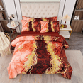 thumbnail image 2 of ZXJMHJ 6Pcs Full Size Comforter Set Burnt Orange, Wrinkle-Resistant Marble Bedding Set, All-Season Bed Set with Sheets for Adults, 2 of 9