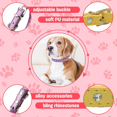 thumbnail image 4 of 3 Pieces Rhinestones Dog Collars Crystal Diamonds Studded PU Leather Dog Collars Adjustable Bling Pet Appearance, 4 of 5