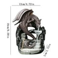 thumbnail image 6 of Yooshoverk European Style Pterosaur Backflow Incense Burner Sandalwood Waterfall Smoke Decor Dragon Design Aromatherapy Stove Zen Meditation Home Office Desk Ornament Unique Gift, 6 of 8