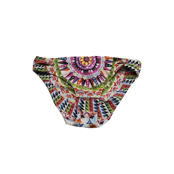 Bar Iii Pink Multi Cartwheels Printed Reversible Cutout Bikini Bottom L