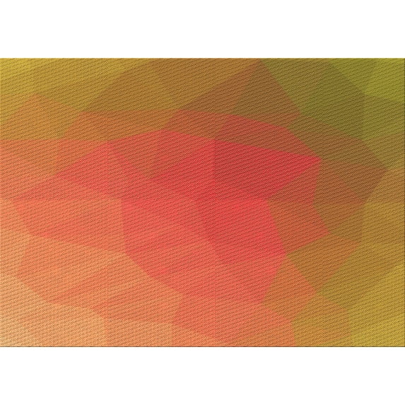 Ahgly Company Machine Washable Indoor Rectangle Transitional Orange Area Rugs, 6' x 9'