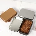thumbnail image 5 of 1 Pc Small Hinged Tin Box with Lid Rectangular Metal Tins Storage Containers Portable Craft Organizer for Home Storage to Pills, Candies, Herbs, Planting Seed, 3.74x2.36x0.82 Inch, Silver, 5 of 9