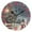 Roadside Snowman, variant on Wobogo Roadside Snowman Wall Clock 10in Silent Mechanism Battery Operated Retro Style for Living Room Bedroom and Kitchen Gold Pointer