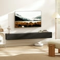 thumbnail image 2 of HOMCOM 71" Floating TV Stand for TVs up to 72 Inch, Black, 2 of 10