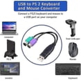 thumbnail image 2 of Adaptador convertidor de PS/2 a USB para teclado y ratón de PS2, 2 of 4