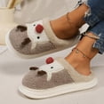 thumbnail image 6 of Mzoazpie 2024 Christmas Slippers for Women Deer Warm House New Year Shoes US Size 7.5, 6 of 9