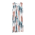thumbnail image 2 of VBVC Women's Sleeveless Floral Print Midi Dress , Ladies' Crew Neck Casual Summer Tank Dress , Stretchy Daily Wear Dresses For Women,Light Blue,S-5XL, 2 of 6
