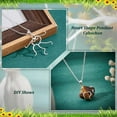 thumbnail image 2 of Kit para hacer collares de plata de ley 925 con base de cabujón de piedras preciosas irregulares y cadena de 46 cm., 2 of 9
