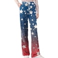 thumbnail image 5 of FrzhBrz 4th of July Women Funny Pajama Pants Stars Printed Comfy Wide Leg Trousers 250th Anniversary Comfortable Lounge Sleep Pj Pants, 5 of 7