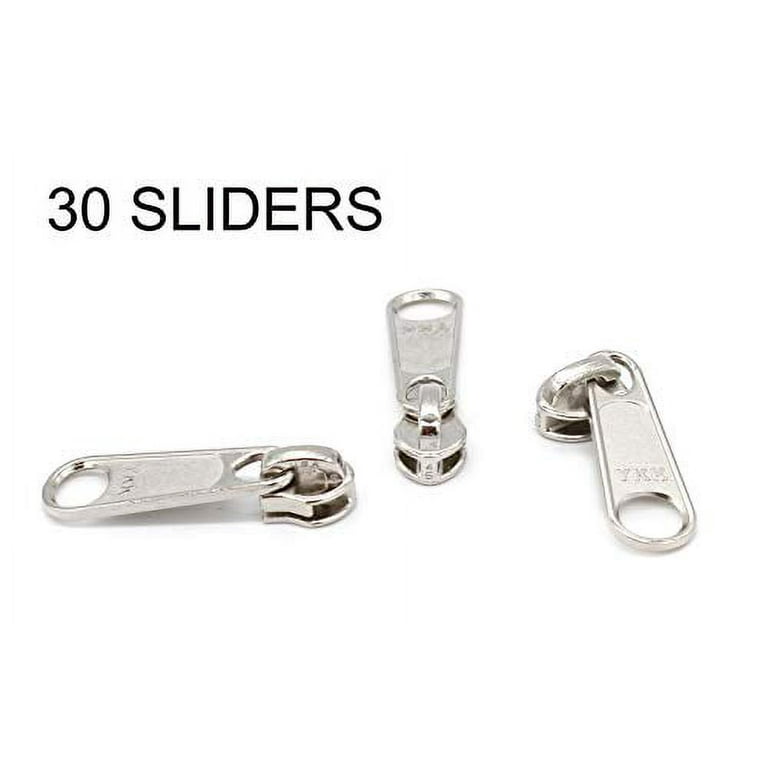 1 Yard #5 Metal Tortoise Zipper Tape - Includes 2-#5 Metal Zipper Pulls -  So You Need Hardware