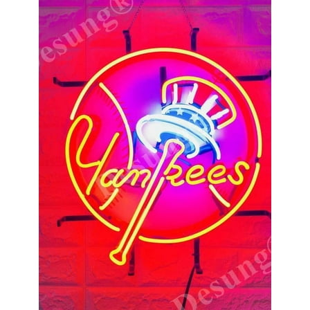 Queen Sense 20"x16" New York Sports Team Yankee Neon Sign HD Vivid Printing Handmade Artwork Neon Light 120NYYNLRVVD