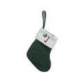 thumbnail image 3 of Boovnll 26 Letters Christmas Stockings, 8" Mini Knitted Personalized Pendant Green Christmas Stocking White Cuff for Holiday Fireplace Xmas Tree Ornaments Party Decor Gifts, Christmas Decorations, 3 of 6