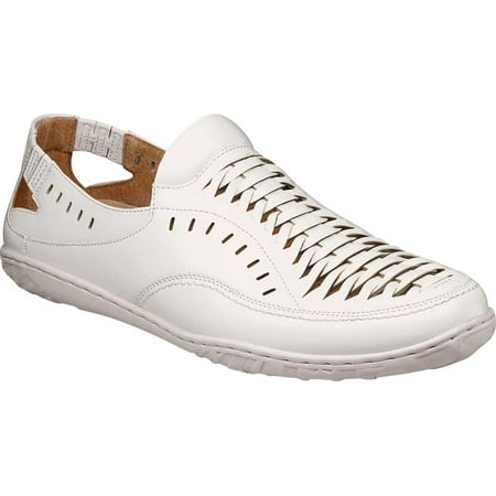 

Men s Stacy Adams Ibiza Woven Vamp Moc Toe Slip On White Synthetic 14 M