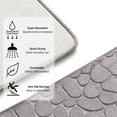 thumbnail image 3 of Evideco French Home Goods Cobble Stone Mat Geometric Contemporary Gray 100% Polyester Microfiber Bath Rugs, 32"L x 20"W x 1/2"H, Non-Slip Backing, 3 of 9