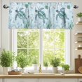thumbnail image 2 of Teal Sea Turtle Valances for Windows, 42 x 12in, Summer Shell Coral Watercolor Nautical Rod Pocket Kitchen Valance Curtain Light Filtering Window Treatments for Living Room Bedroom, 1 Panel, 2 of 7