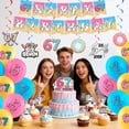 thumbnail image 2 of 67 Birthday Party Decorations Set, Happy Banner with Balloons Hanging Swirls Toppers and Topper for Six Seven Meme Theme Celebration, 2 of 7
