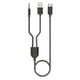 thumbnail image 2 of 1 Split 2 Type C to USB 3.5mm Auxiliary Cable Stereo Hi-Fi Audio for Car Speakers (Random Color), 2 of 5