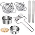 thumbnail image 1 of Ravioli Maker, 11 Pièces Acier Inoxydable Ravioli Maker et Ravioli Cutter Kit, Moulle à raviole, Presse à Pâte et Moule à Dumplings Tarte Outil, Accessoires de Cuisine, 1 of 5