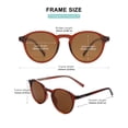 thumbnail image 7 of IVYTIG Lightweight Narrow Fit Retro Pantos Men Women's Polarized Sunglasses, Round Shape, Transparent Brown, 7 of 7