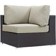 thumbnail image 4 of Modway Rattan Convene 6-Piece Wicker Outdoor Patio Furniture Sectional, Beige, 4 of 8