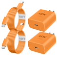 thumbnail image 1 of Cargador Auorld 45W USB-C de carga rápida con cable de 3 m para iPhone y Android, 1 of 6
