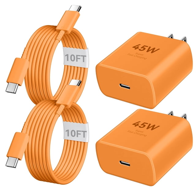 Cargador Auorld 45W USB-C de carga rápida con cable de 3 m para iPhone y Android