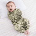 thumbnail image 1 of PatPat Baby Boy/Girl Plant Print Zip-up Snug-Fitting Wool Pajamas, 1 of 2