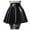 Black, variant on RUTAYY Women Fashion Leather Shiny Pleated Skirt Mini Skirt Solid Color Skirt Solid Color Casual Travel Skirts