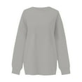 thumbnail image 4 of Mohiass Womens Sweatshirts with Pockets No Hood Casual Long Sleeve Solid Tops Crewneck Cute Loose Fit Pullover Gray S, 4 of 5