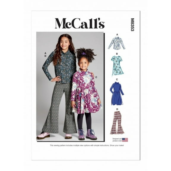 McCalls Sewing Pattern 8353 Kids HH (3-4-5-6)