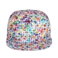 thumbnail image 2 of Fotbe Colorful Watercolor Dots Flat Bill Visor Cap Classic Snapback Hat Polyester Foam Trucker Hat Trucker Cap Adjustable Baseball Cap, 2 of 9