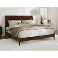 thumbnail image 2 of Pemberly Row Solid Wood Low Profile Sleigh King Platform Bed in Walnut, 2 of 14