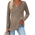 thumbnail image 6 of Zeagoo Womens Trendy Pullover Tops Long Sleeve Tunic Shirts V Neck Womens Fall Tunic Tops for Women 2025 Casual Blouse Sweatershirts, 6 of 7