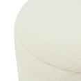 thumbnail image 6 of SAFAVIEH Couture Mariabella Modern Boucle Ottoman with Storage, Ivory, 6 of 7