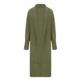 thumbnail image 3 of Lovskoo Cardigan Sweaters for Women Open Front Solid Color Long Pocket Temperament Tassel Jacket Oversized Winter Outerwear Tops Olive Green, 3 of 5