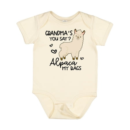 

Inktastic Grandma s You Say Alpaca My Bags Gift Baby Boy or Baby Girl Bodysuit