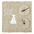 thumbnail image 1 of Taylor Precision Products 5265975 14 in. Pet Rescue Poly Resin Clock with Thermometer, Beige, 1 of 1