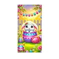 thumbnail image 2 of CaiYueKe Easter Door Curtain Spring Holiday Decorations Bunny Rabbit Party Backdrop Waterproof Polyester Home Decor Door Cover Wall Hanging Photo Booth Decor, 2 of 6