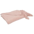 thumbnail image 5 of Fennco Styles Hand-Knotted Solid Chenille Throw 50" W x 60" L - Blush Throw Blanket for Couch, Living Room, Bedroom, Everyday Use, Holiday and Home Décor, 5 of 5