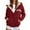 Wine, variant on Bibifish Womens "CALIFORNIA ''Graphic Fleece-Lined Hoodies Full Zip Side Pockets Outerwear Relaxed Fit Casual Daily Stylish Warm Hoodies