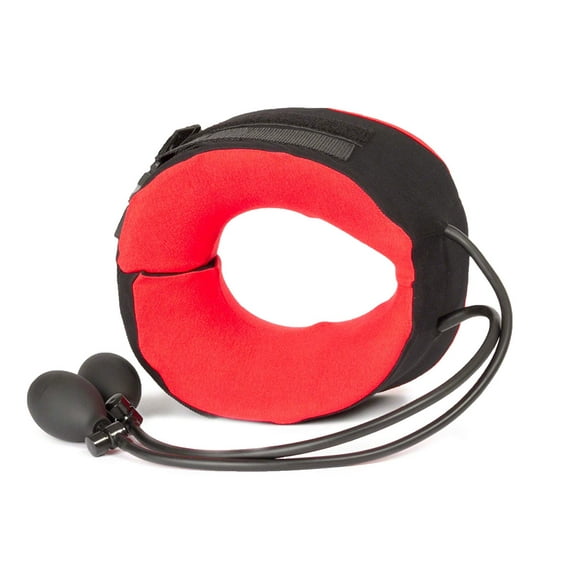 Body Sport TracCollar Cervical Neck Traction Device, Small/Medium, Fits 14” to 16” Neck Size – Release Pressure for Neck Pain Relief – Inflatable Neck Stretcher with 2 Hand Pump System
