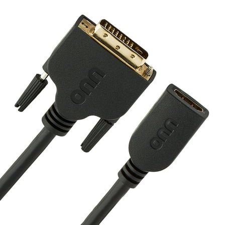 onn DVI to HDMI Adapter, Black